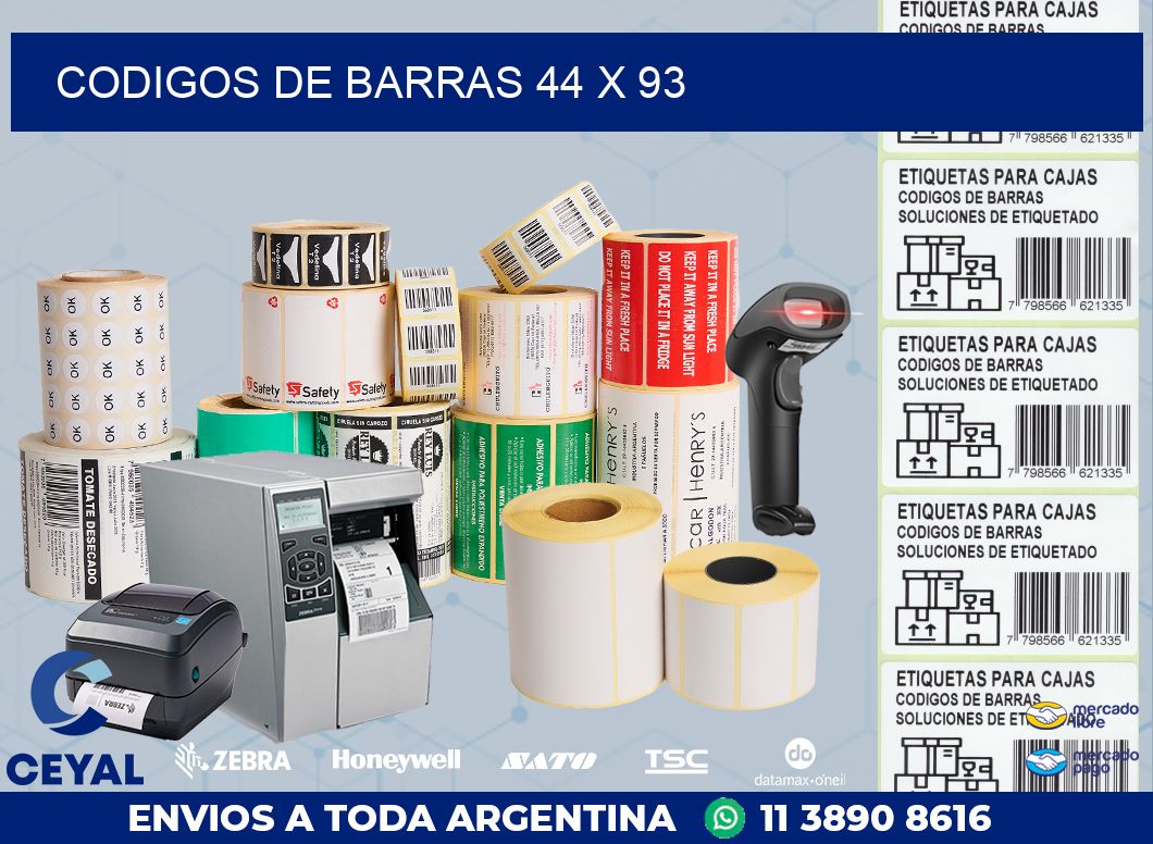 CODIGOS DE BARRAS 44 x 93