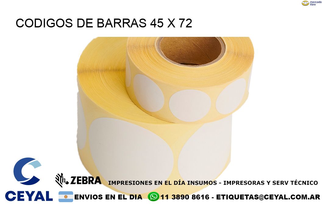 CODIGOS DE BARRAS 45 x 72