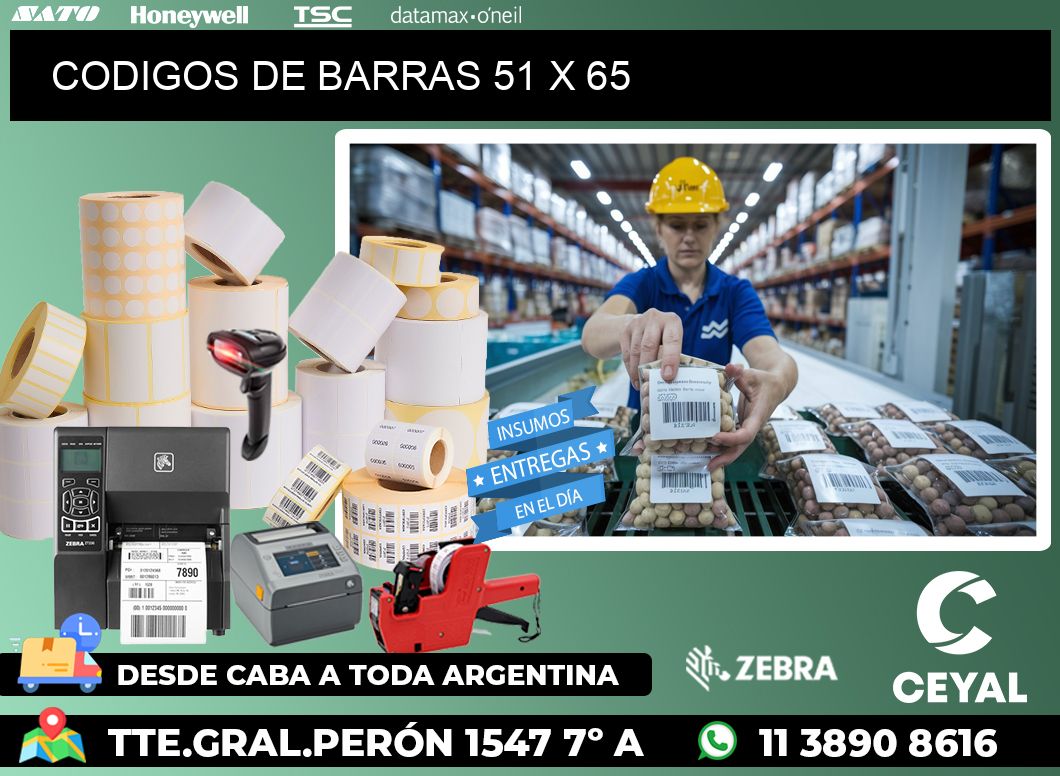 CODIGOS DE BARRAS 51 x 65