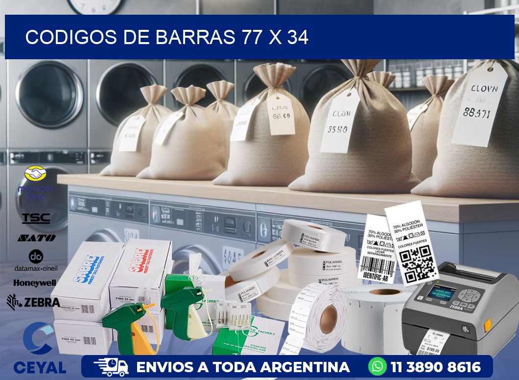 CODIGOS DE BARRAS 77 x 34