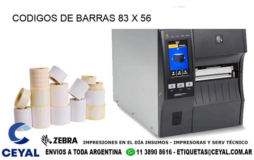 CODIGOS DE BARRAS 83 x 56