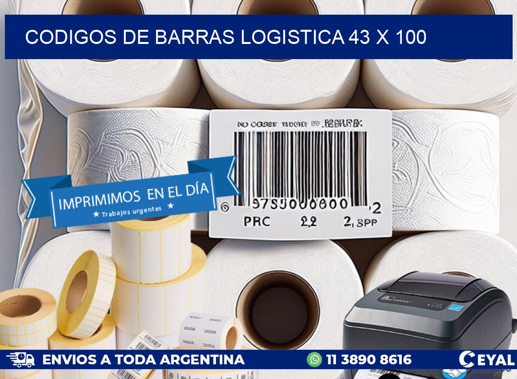 CODIGOS DE BARRAS LOGISTICA 43 x 100