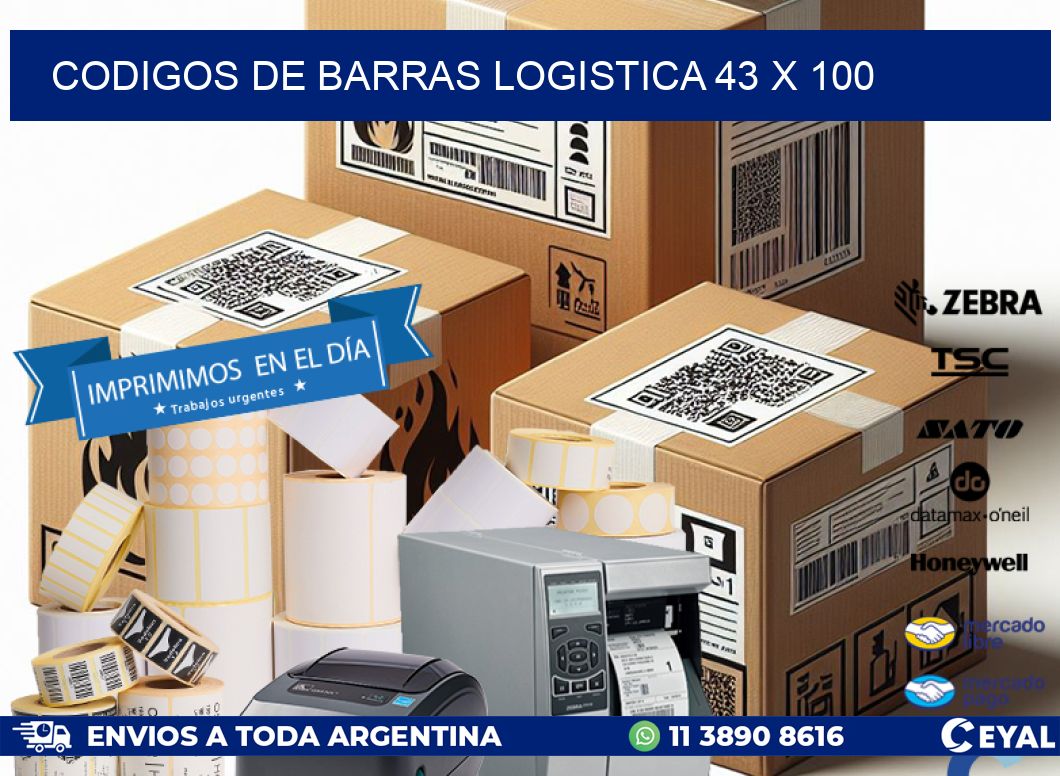 CODIGOS DE BARRAS LOGISTICA 43 x 100