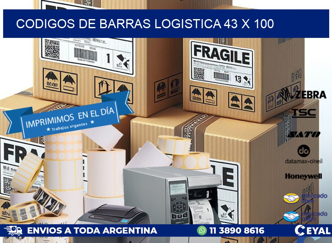 CODIGOS DE BARRAS LOGISTICA 43 x 100