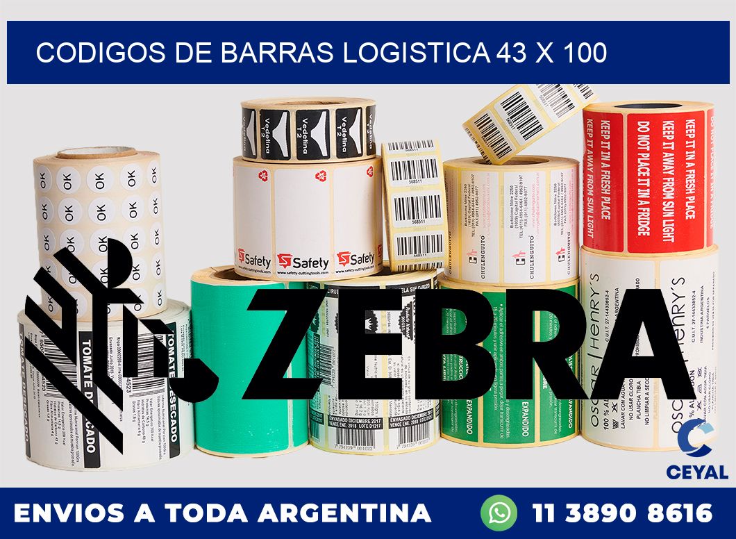 CODIGOS DE BARRAS LOGISTICA 43 x 100