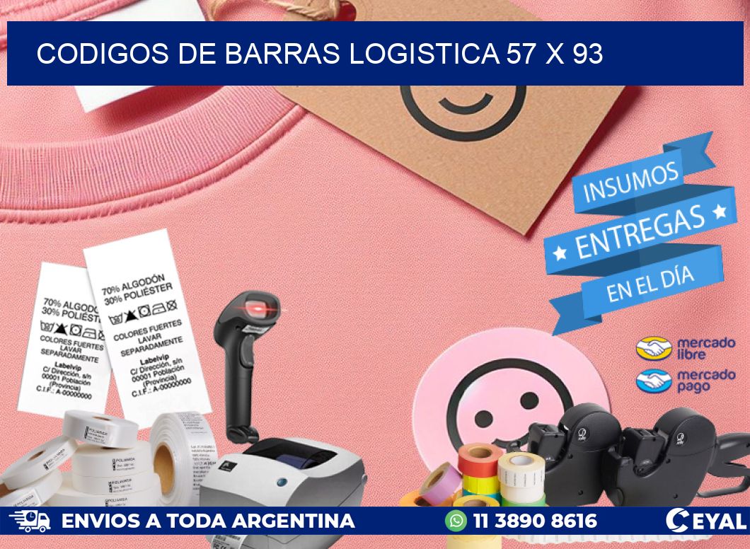 CODIGOS DE BARRAS LOGISTICA 57 x 93