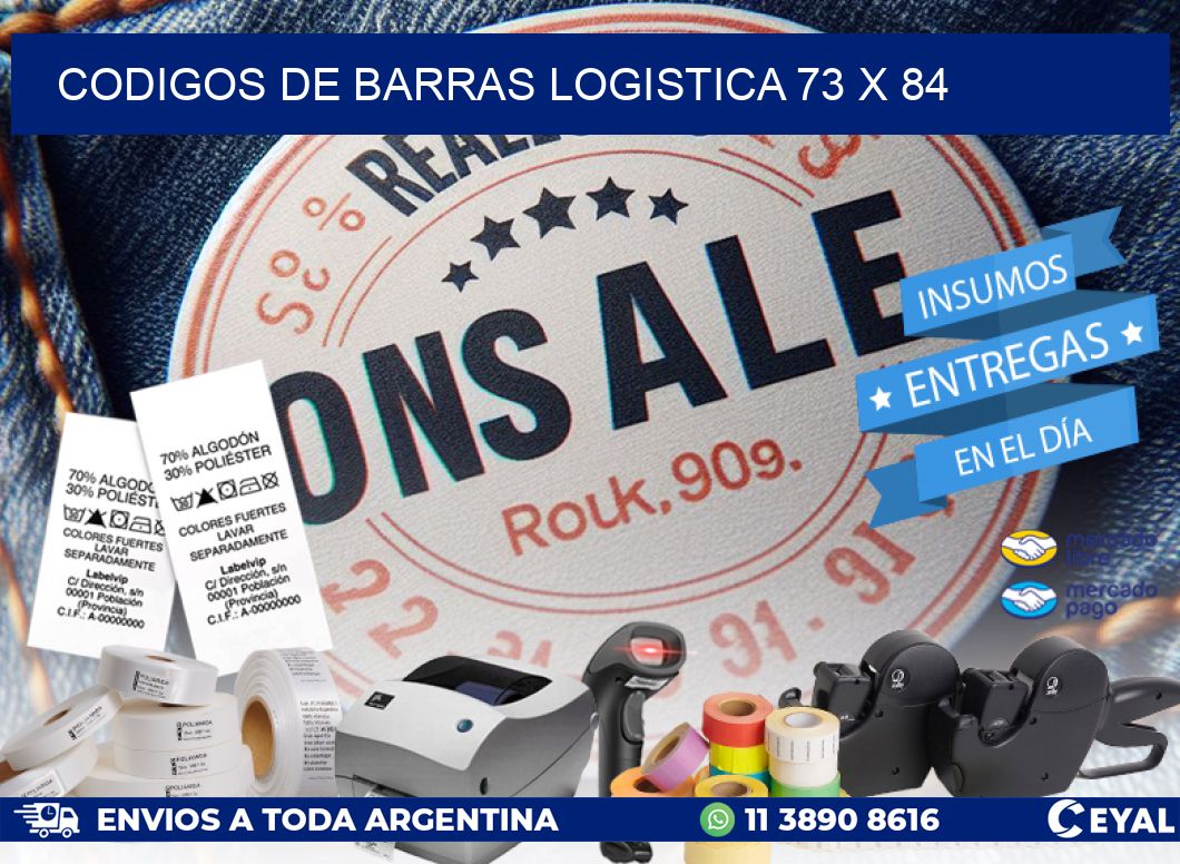 CODIGOS DE BARRAS LOGISTICA 73 x 84