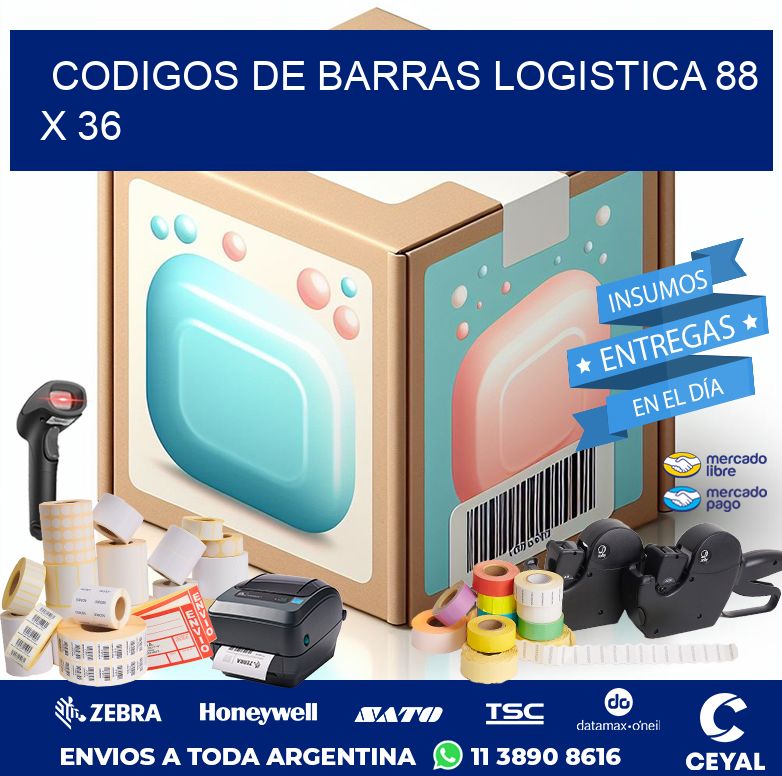 CODIGOS DE BARRAS LOGISTICA 88 x 36