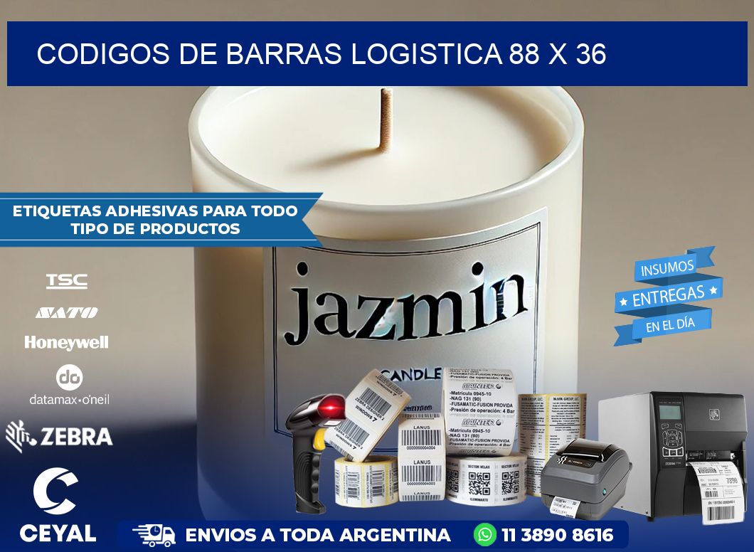 CODIGOS DE BARRAS LOGISTICA 88 x 36