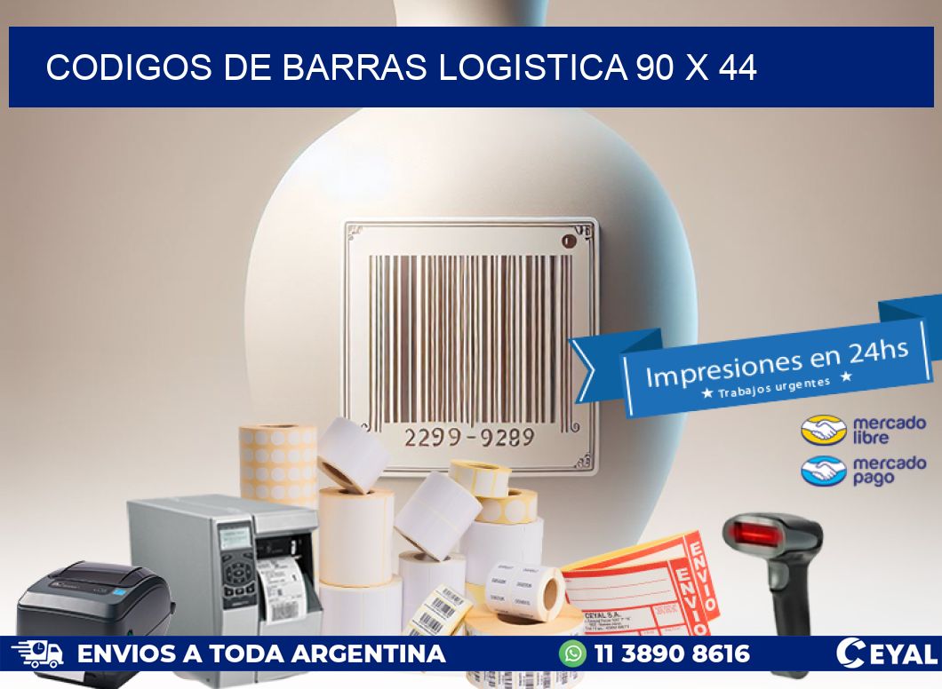 CODIGOS DE BARRAS LOGISTICA 90 x 44