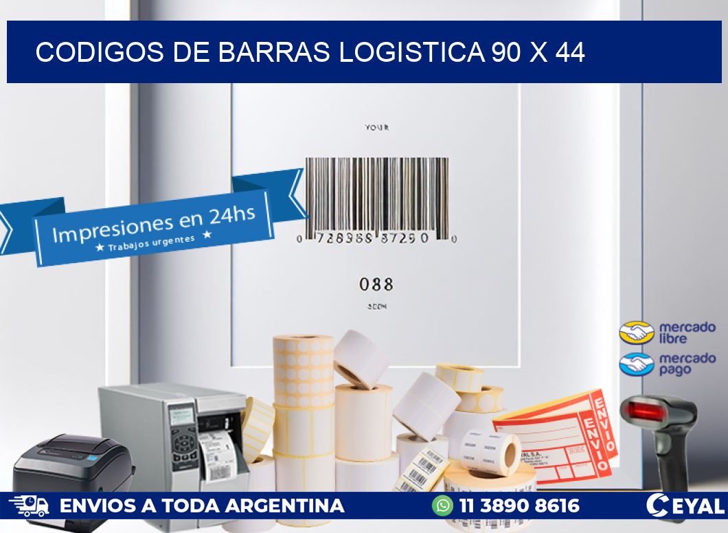 CODIGOS DE BARRAS LOGISTICA 90 x 44