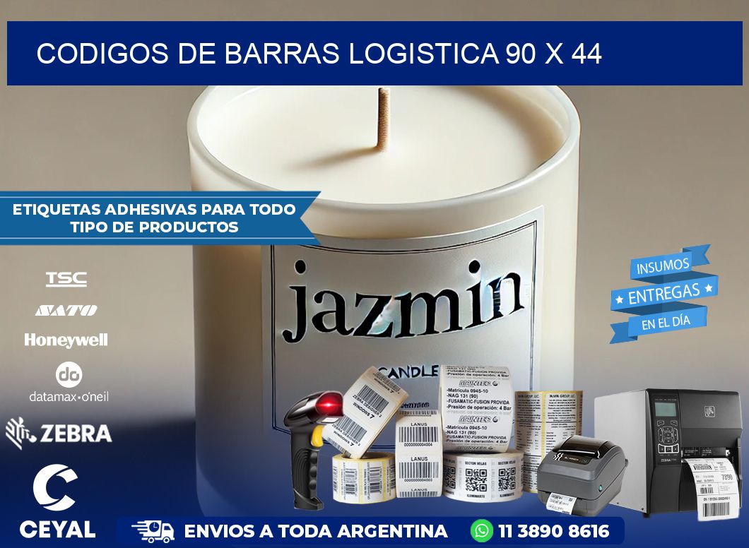 CODIGOS DE BARRAS LOGISTICA 90 x 44