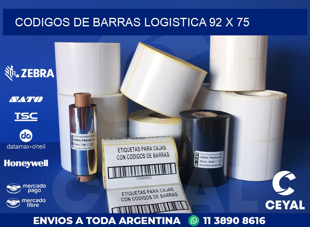 CODIGOS DE BARRAS LOGISTICA 92 x 75