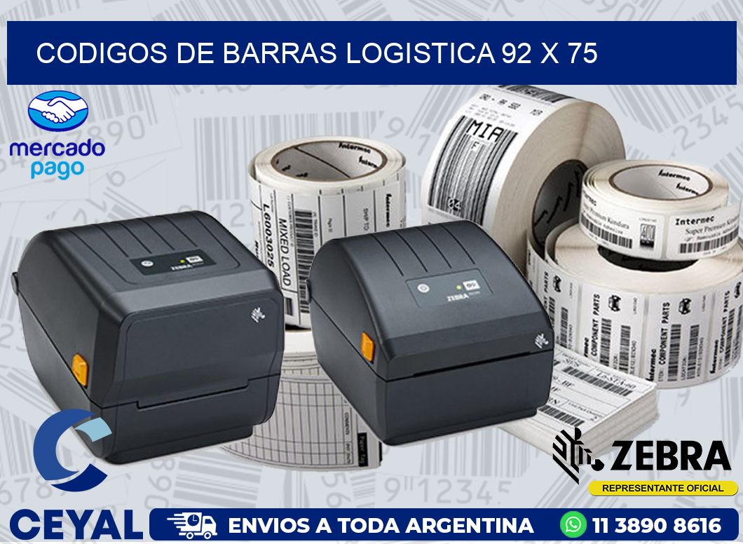 CODIGOS DE BARRAS LOGISTICA 92 x 75