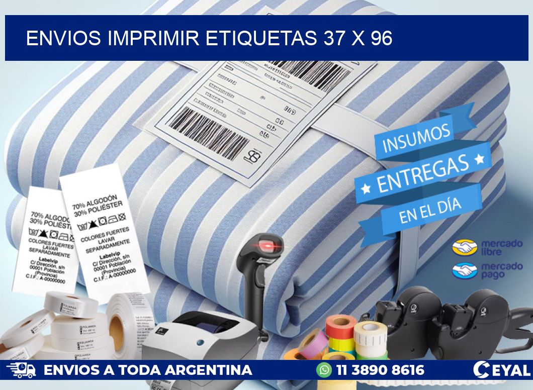 ENVIOS IMPRIMIR ETIQUETAS 37 x 96