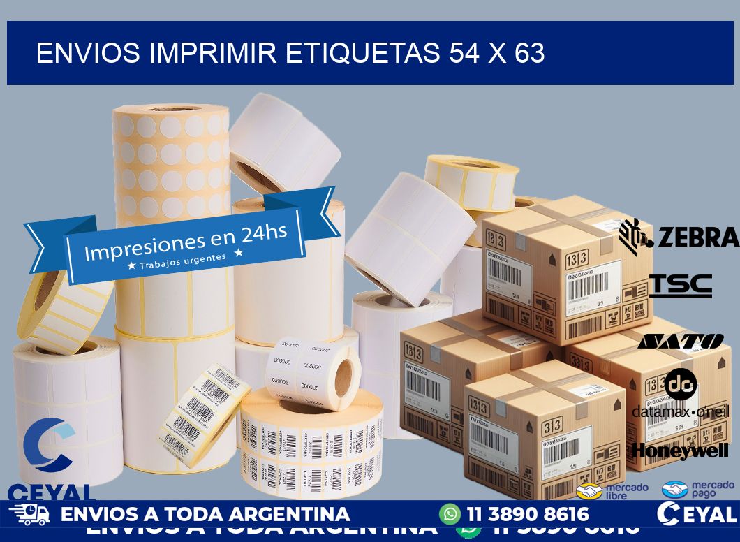 ENVIOS IMPRIMIR ETIQUETAS 54 x 63