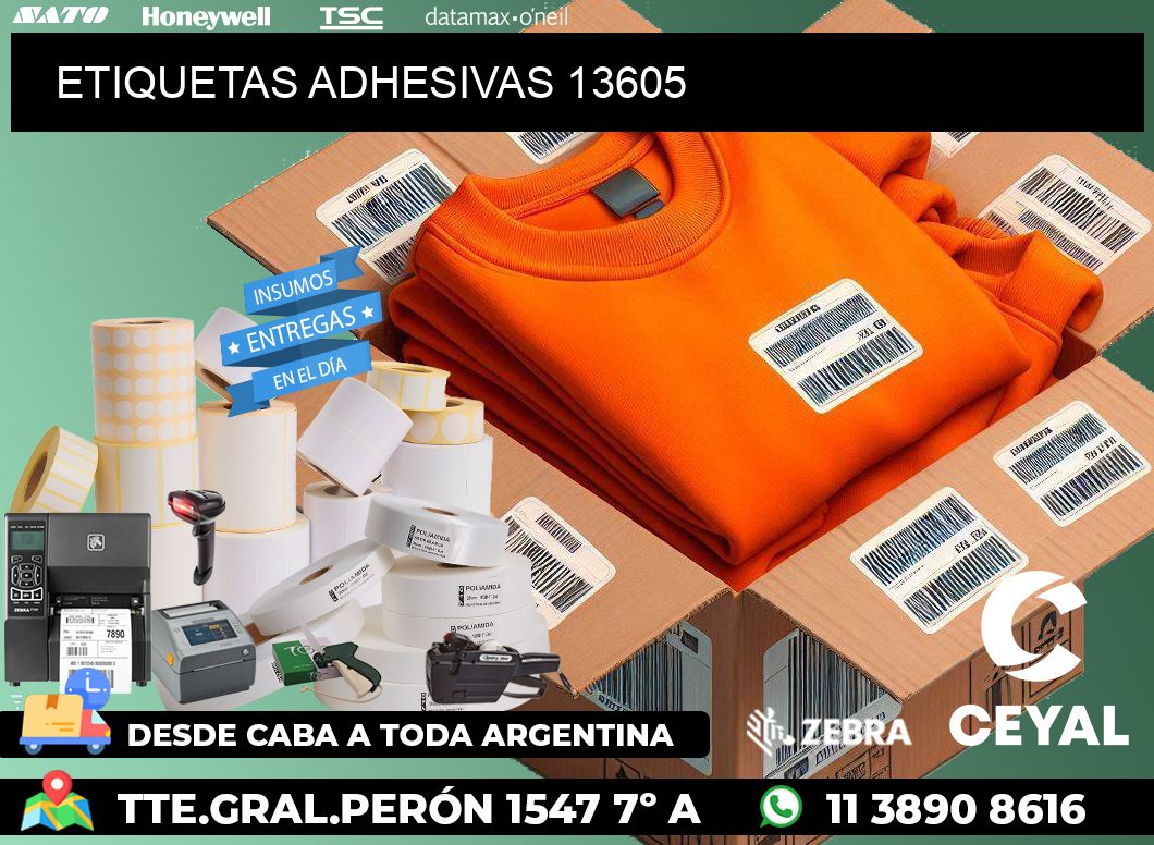 ETIQUETAS ADHESIVAS 13605