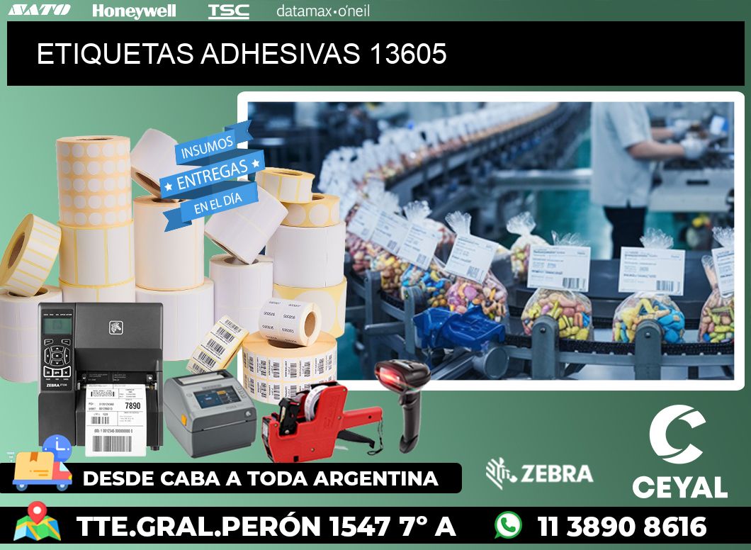 ETIQUETAS ADHESIVAS 13605