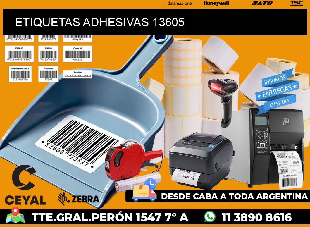 ETIQUETAS ADHESIVAS 13605