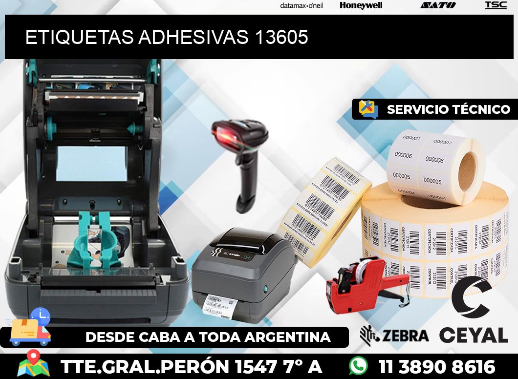 ETIQUETAS ADHESIVAS 13605