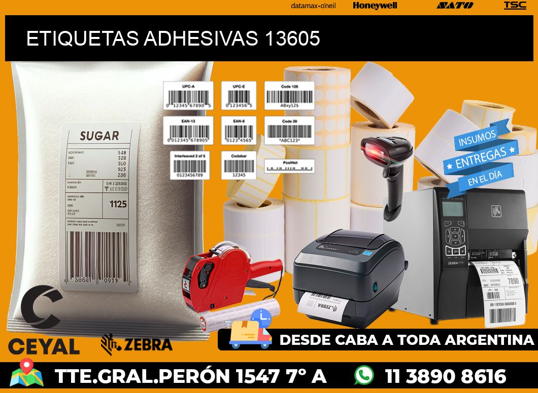 ETIQUETAS ADHESIVAS 13605