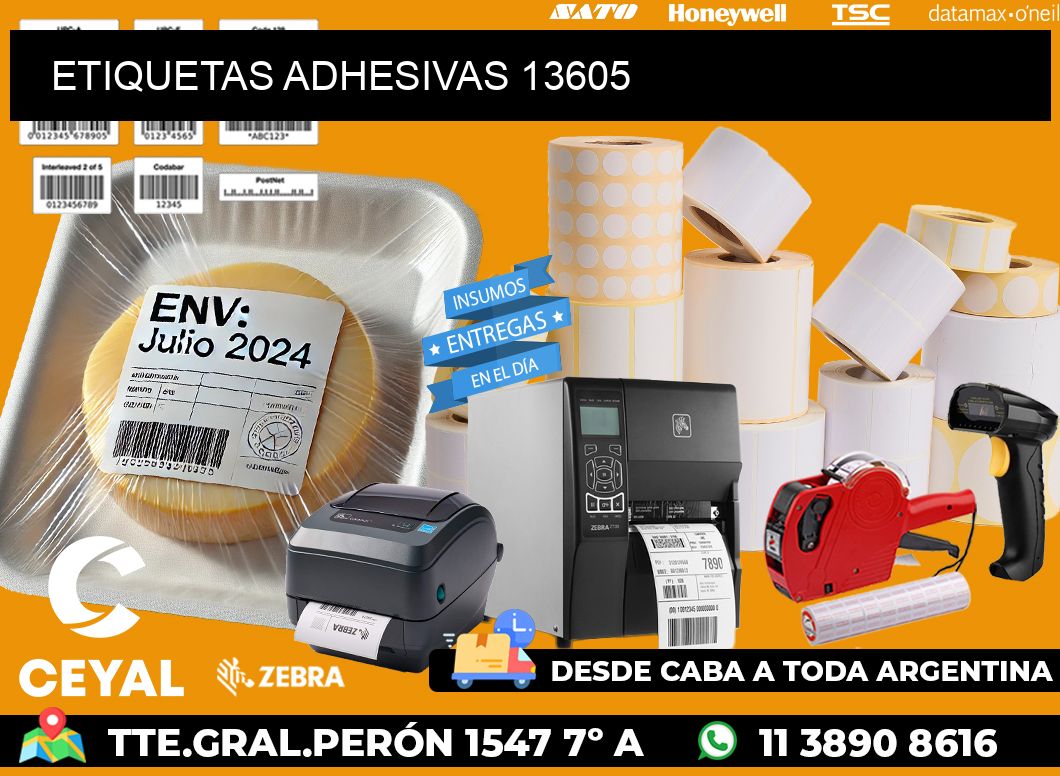 ETIQUETAS ADHESIVAS 13605