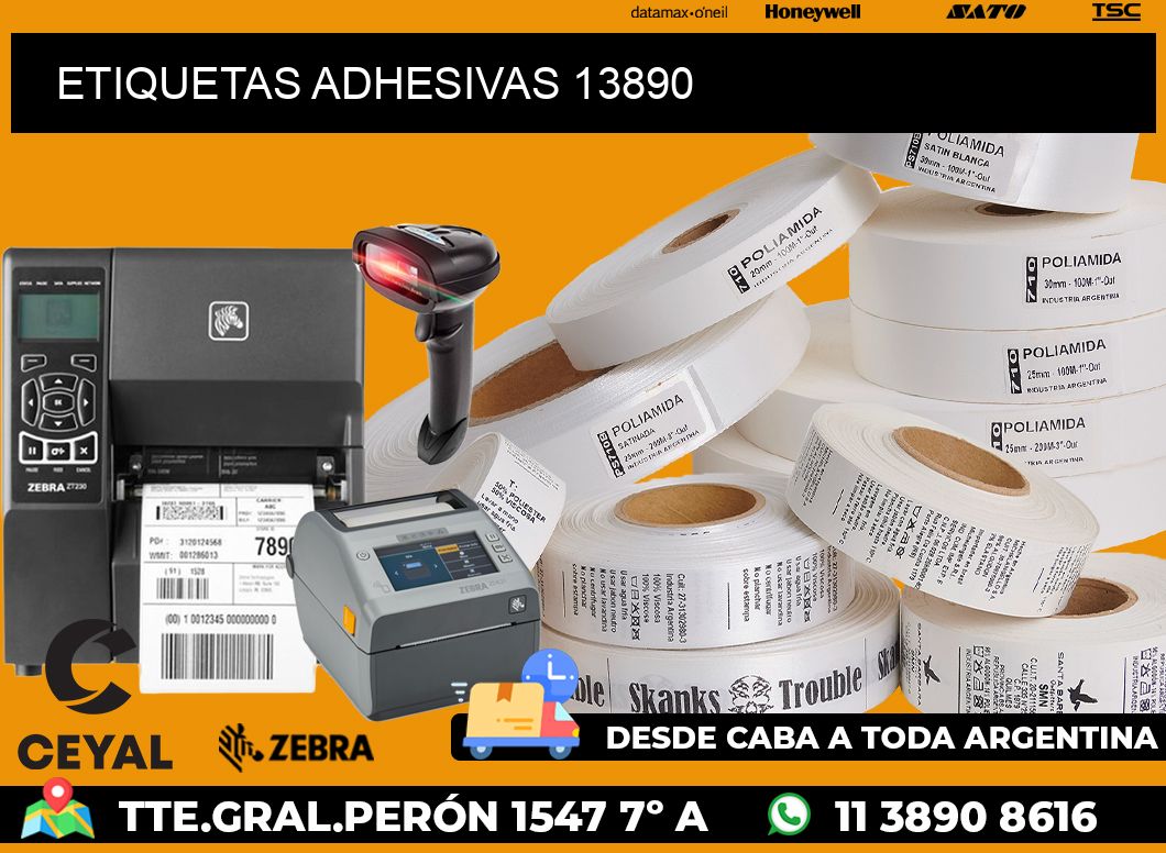 ETIQUETAS ADHESIVAS 13890