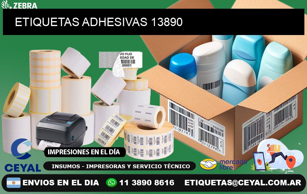 ETIQUETAS ADHESIVAS 13890