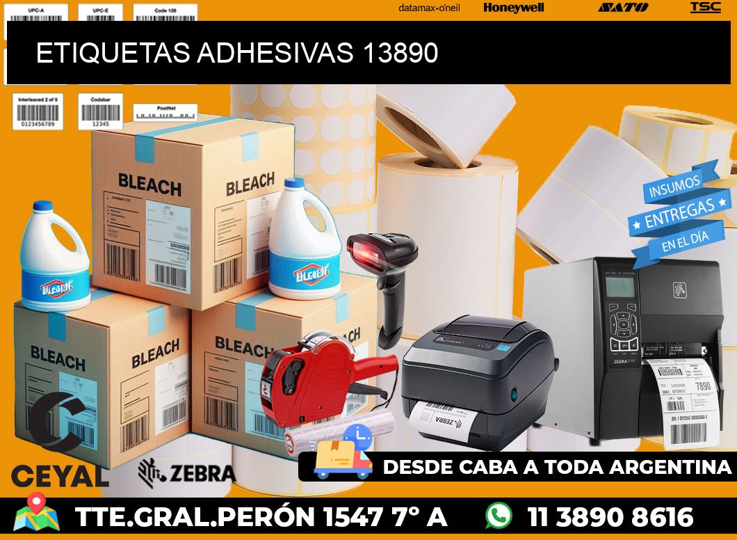 ETIQUETAS ADHESIVAS 13890