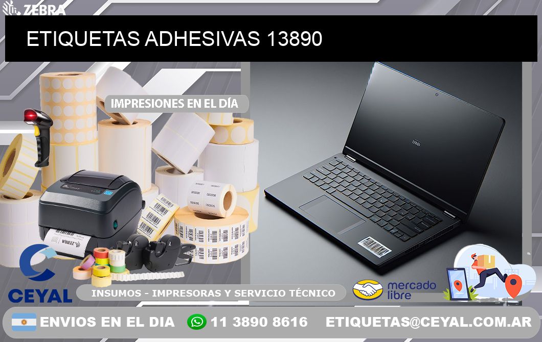 ETIQUETAS ADHESIVAS 13890