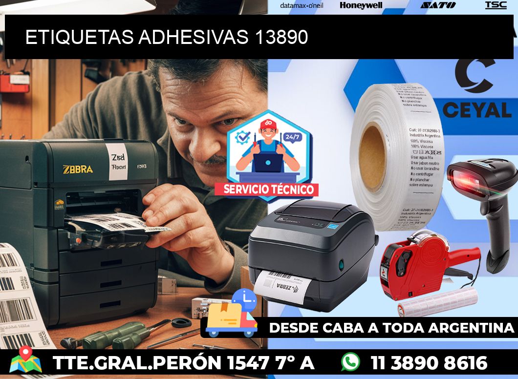 ETIQUETAS ADHESIVAS 13890