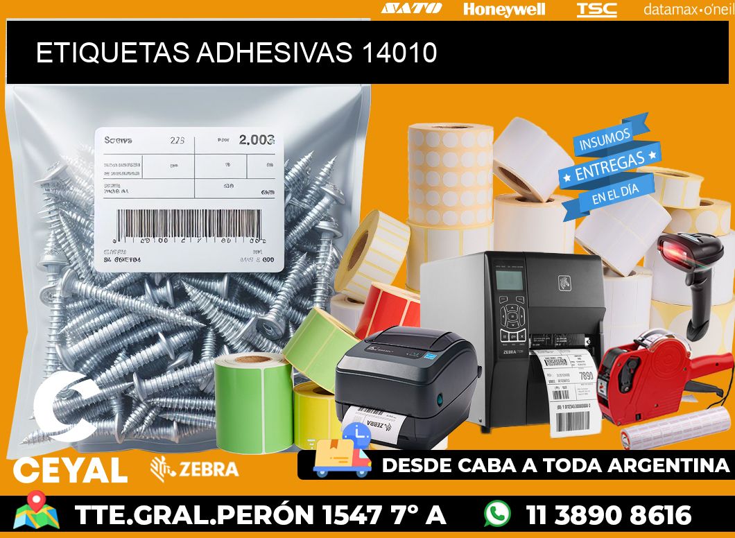 ETIQUETAS ADHESIVAS 14010