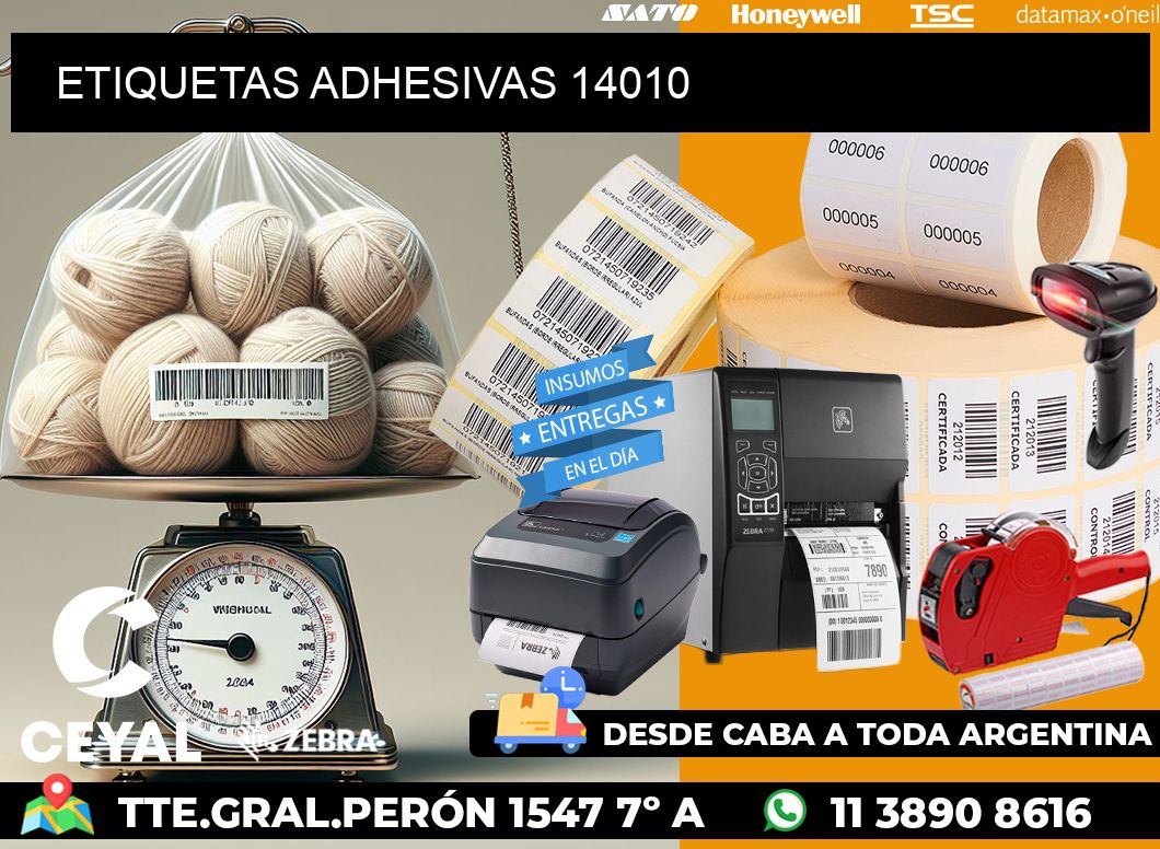 ETIQUETAS ADHESIVAS 14010