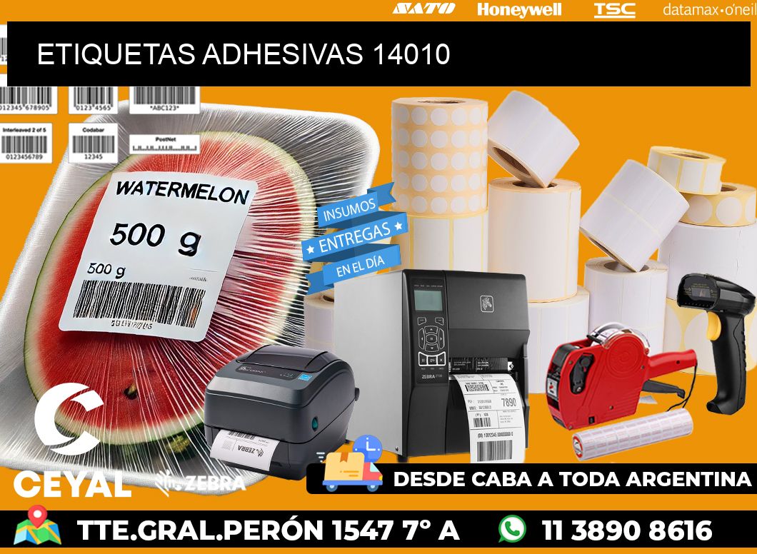 ETIQUETAS ADHESIVAS 14010