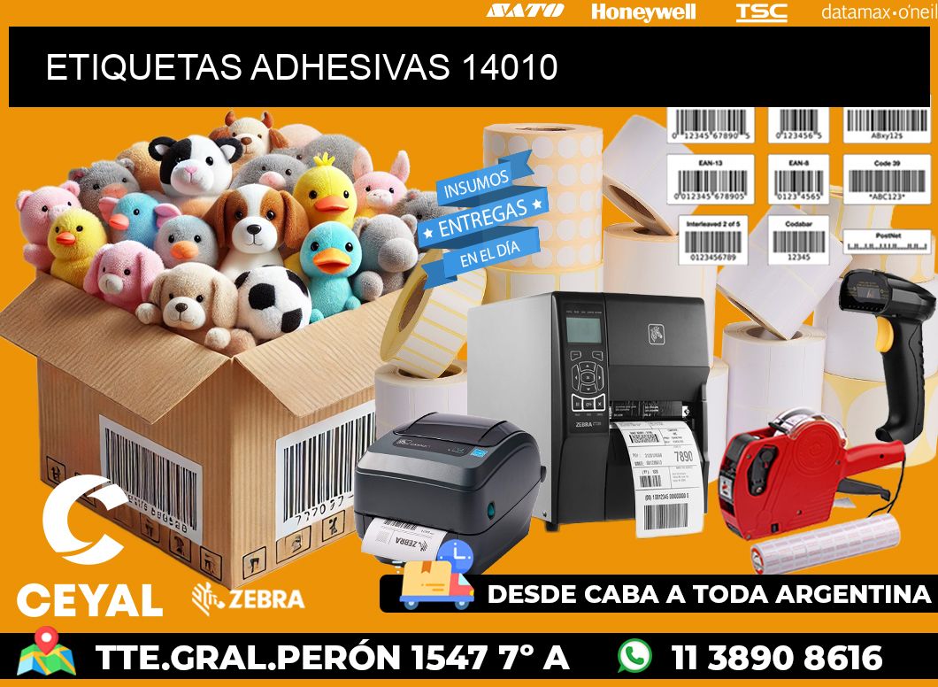 ETIQUETAS ADHESIVAS 14010