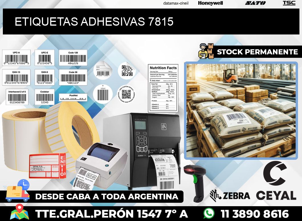 ETIQUETAS ADHESIVAS 7815