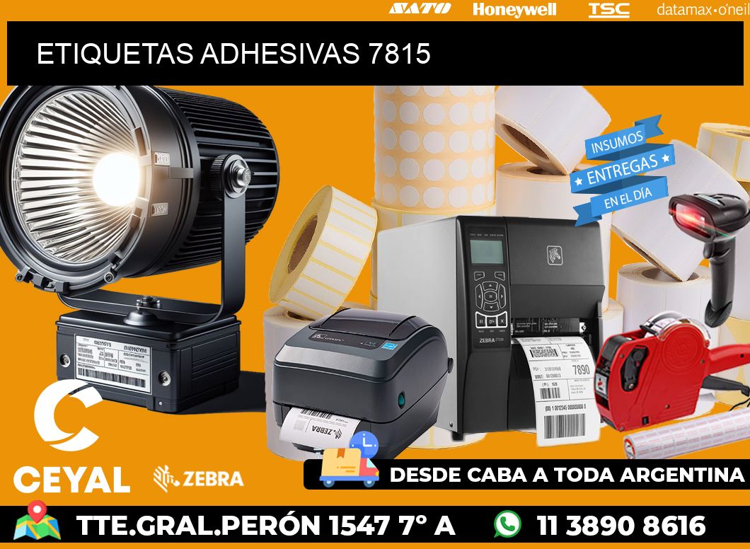 ETIQUETAS ADHESIVAS 7815