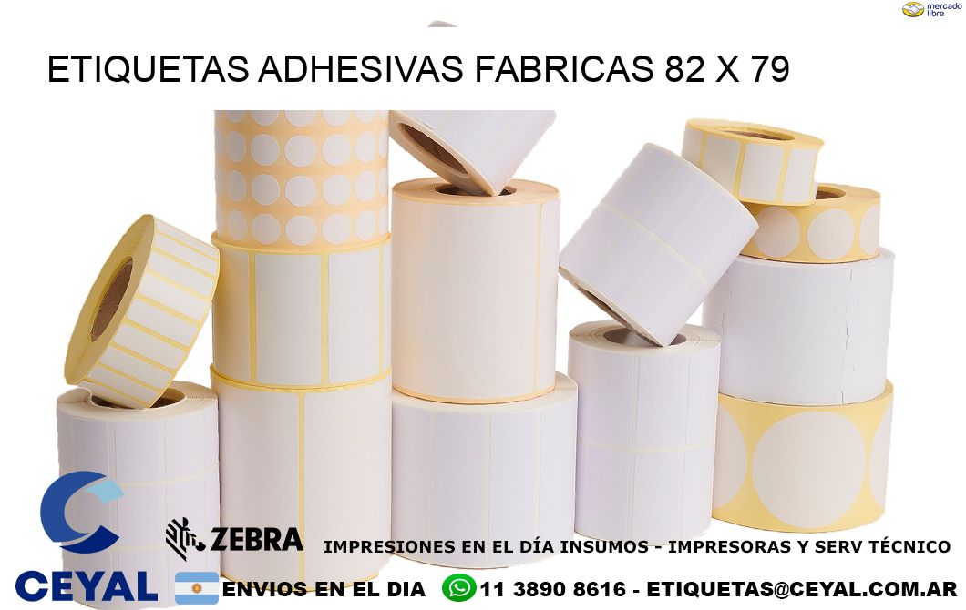 ETIQUETAS ADHESIVAS FABRICAS 82 x 79