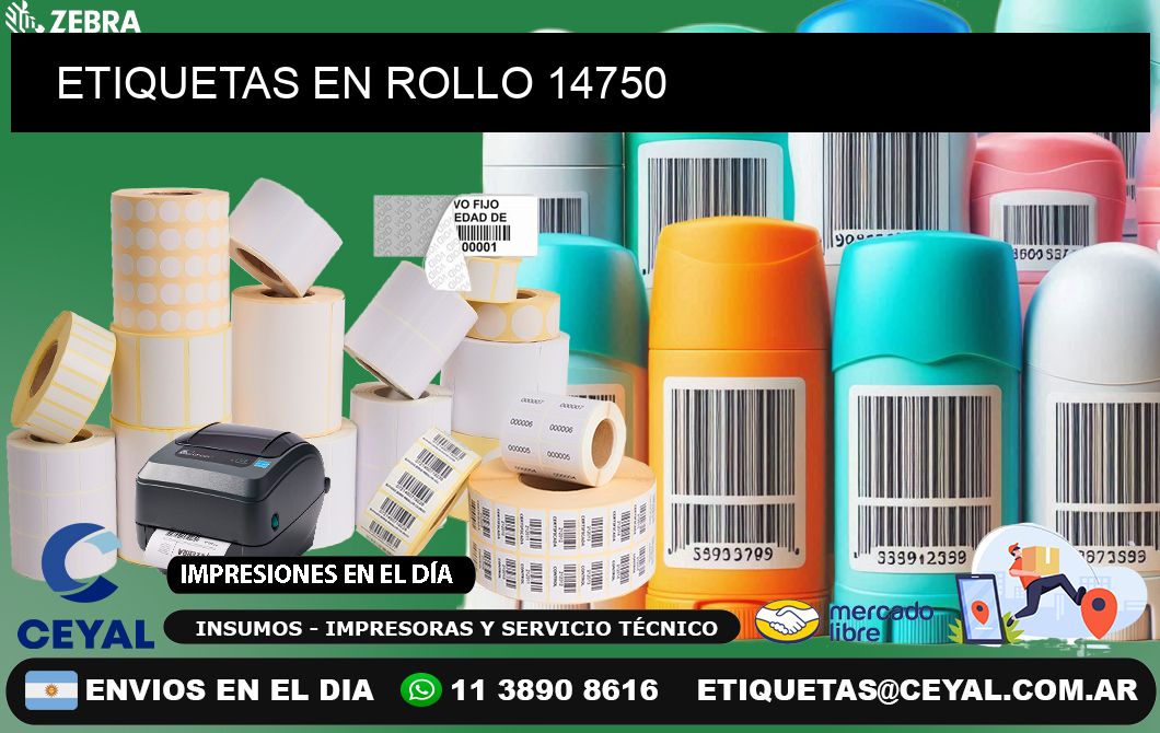 ETIQUETAS EN ROLLO 14750