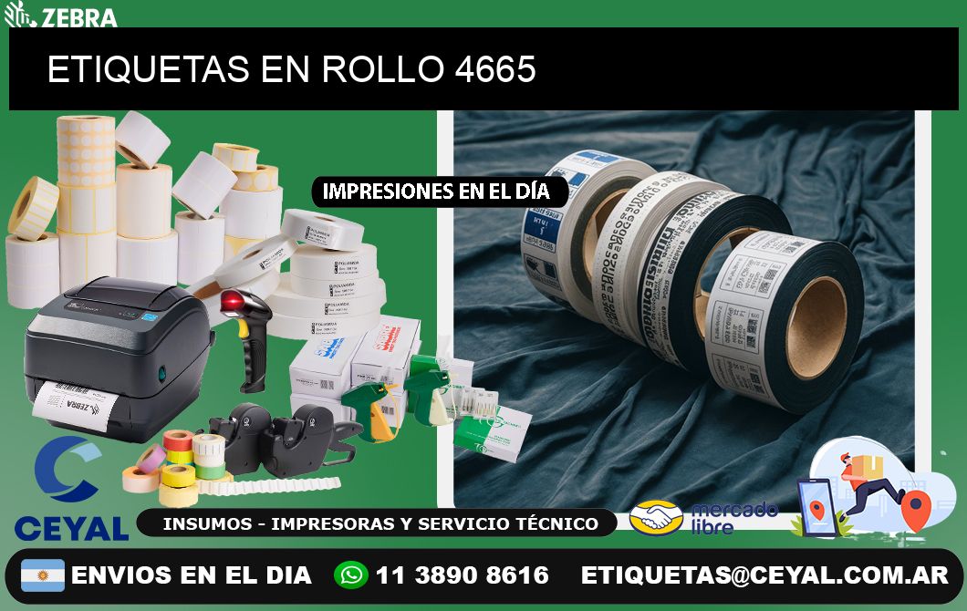 ETIQUETAS EN ROLLO 4665