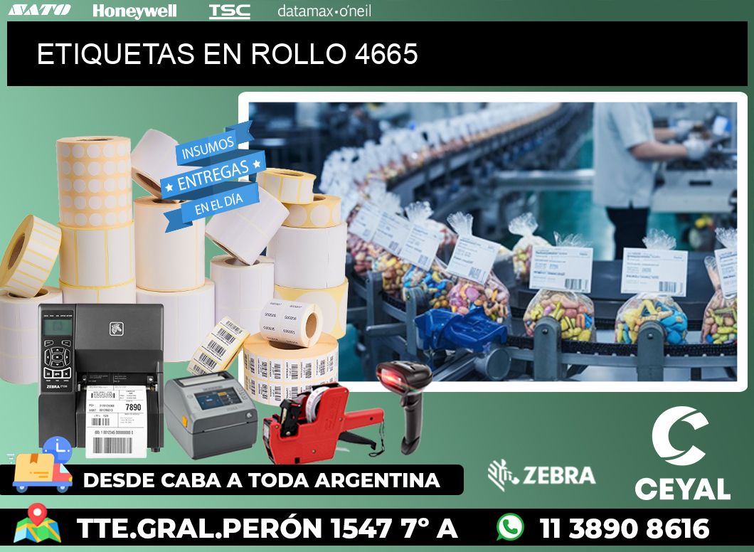 ETIQUETAS EN ROLLO 4665