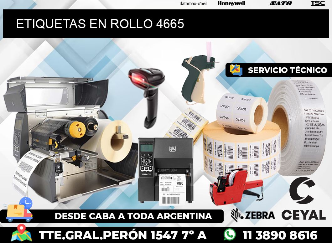 ETIQUETAS EN ROLLO 4665