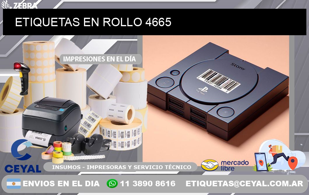 ETIQUETAS EN ROLLO 4665