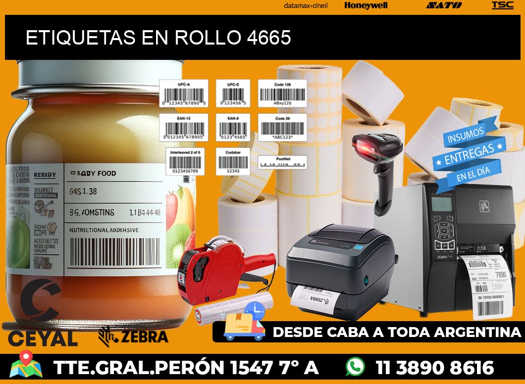 ETIQUETAS EN ROLLO 4665