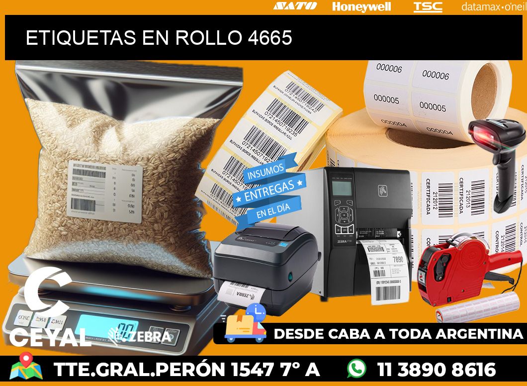 ETIQUETAS EN ROLLO 4665