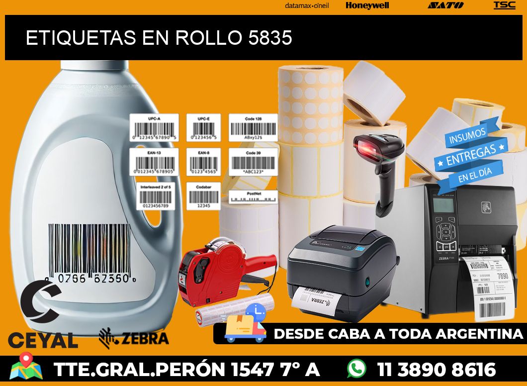 ETIQUETAS EN ROLLO 5835