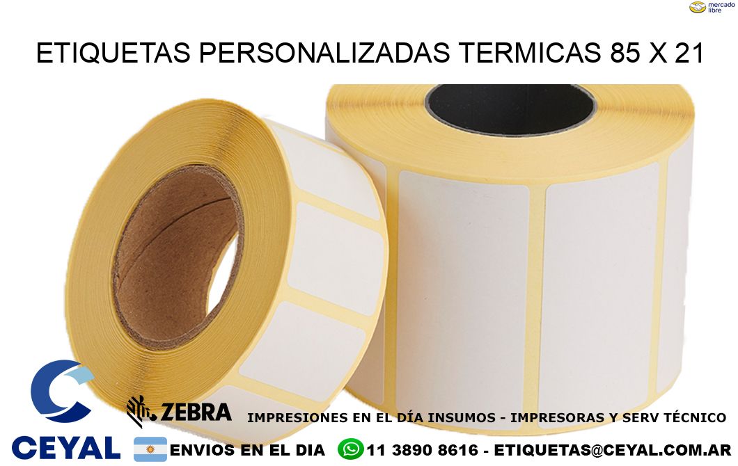 ETIQUETAS PERSONALIZADAS TERMICAS 85 x 21