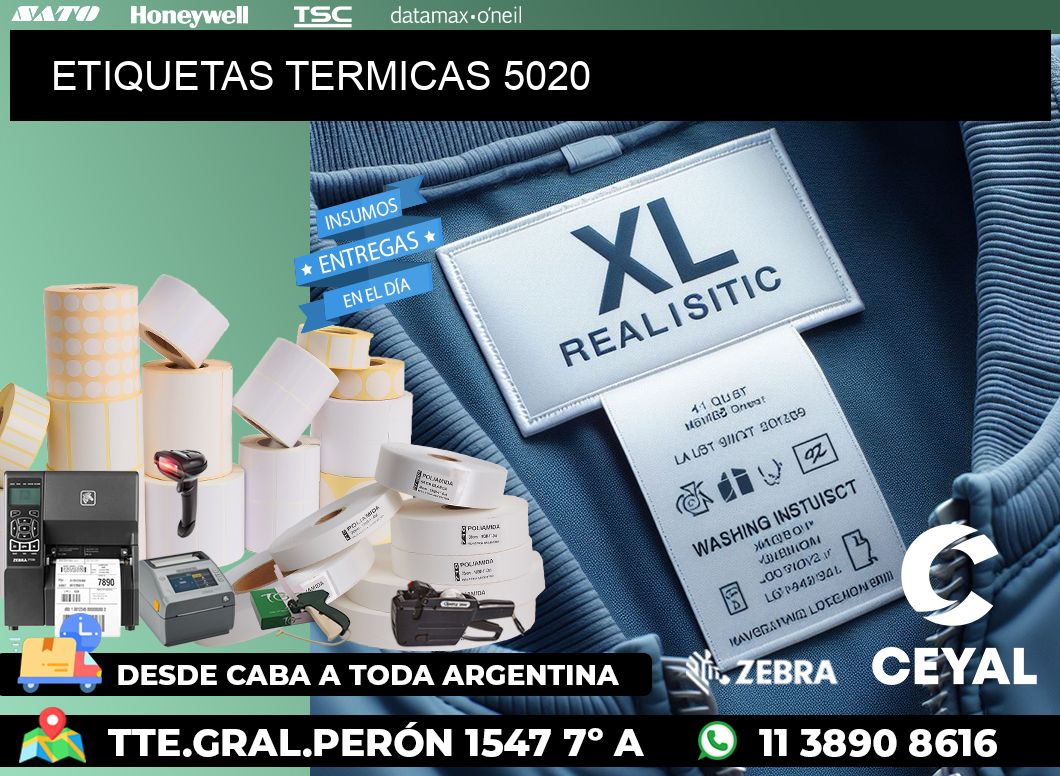 ETIQUETAS TERMICAS 5020