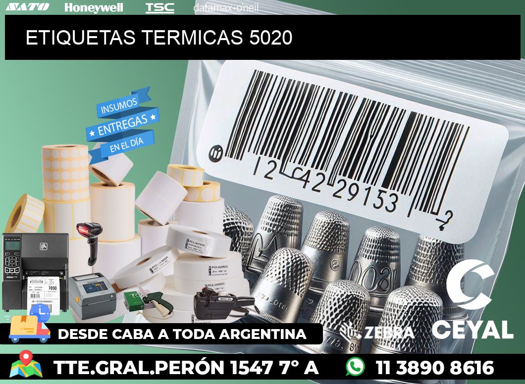 ETIQUETAS TERMICAS 5020