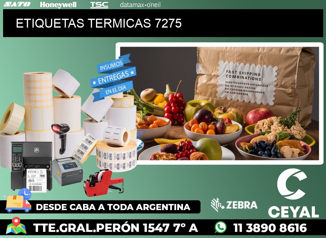 ETIQUETAS TERMICAS 7275